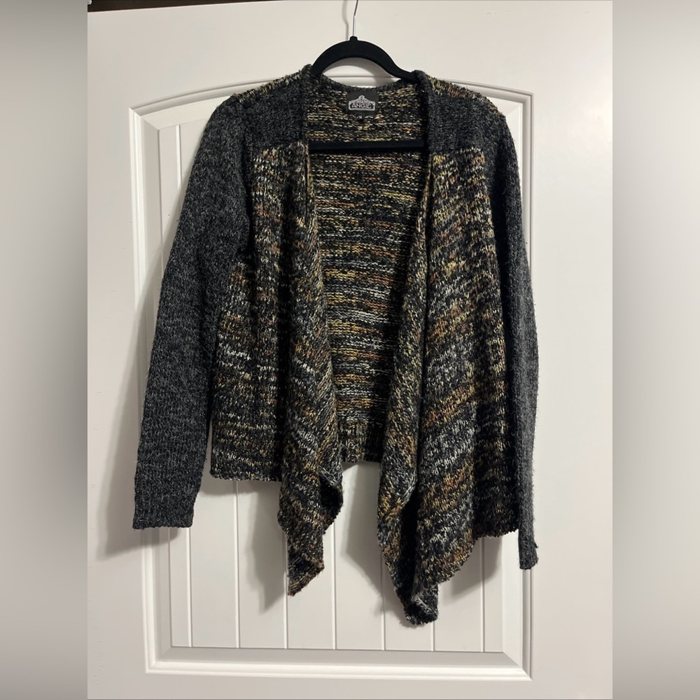 Vintage Angie Waterfall Sweater Draped Cardigan Medium Boho Hippie Layering
